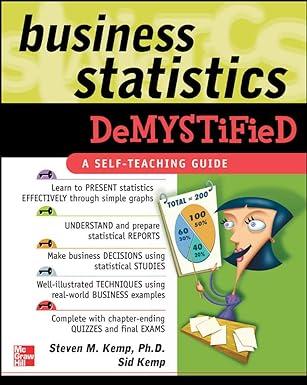 business statistics demystified 1st edition steven m. kemp, sid kemp 0071440240, 978-0071440240