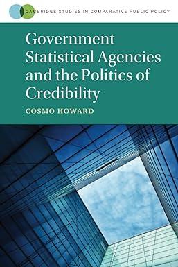 government statistical agencies and the politics of credibility 1st edition cosmo wyndham howard 1108811752,