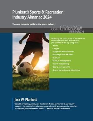 plunketts sports and recreation industry almanac 2024 sports & recreation industry market research statistics