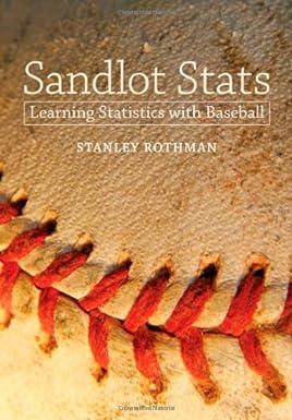 sandlot stats learning statistics with baseball 1st edition stanley rothman 1421406020, 978-1421406022