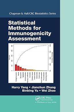 statistical methods for immunogenicity assessment chapman and hall crc biostatistics series 1st edition harry