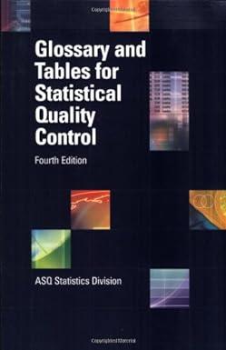 glossary and tables for statistical quality control 4th edition bilal m. ayyub, richard h. mccuen 0873896319,