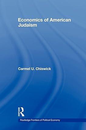economics of american judaism 1st edition carmel chiswick 0415780047, 978-0415780049
