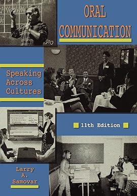 oral communication speaking across cultures 11th edition larry a. samovar 0195329910, 978-0195329919