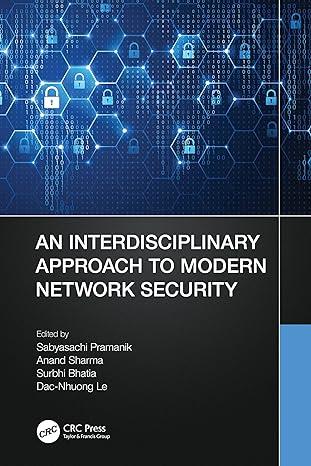 an interdisciplinary approach to modern network security 1st edition sabyasachi pramanik, anand sharma,