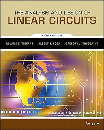 the analysis and design of linear circuits 8th edition roland e. thomas, albert j. rosa, gregory j. toussaint