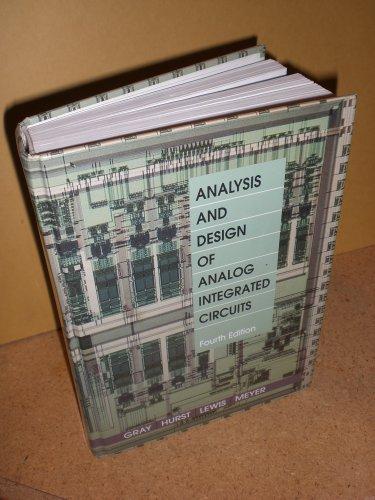 analysis and design of analog integrated circuits 4th edition paul r gray, paul j hurst, stephen h lewis,