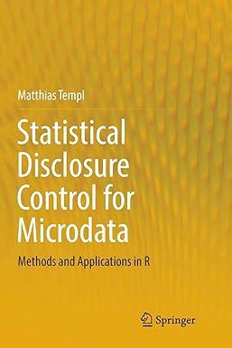 statistical disclosure control for microdata 1st edition matthias templ 3319843621, 978-3319843629