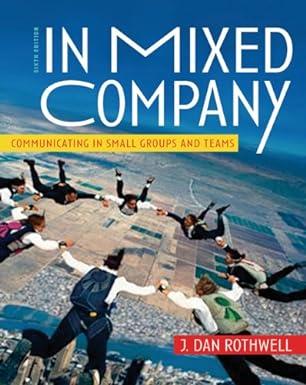 in mixed company communicating in small groups and teams 6th edition j. dan rothwell 0495007269,