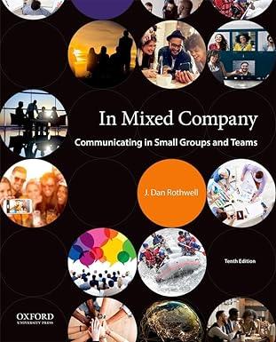 in mixed company communicating in small groups and teams 10th edition j. dan rothwell 0190919906,