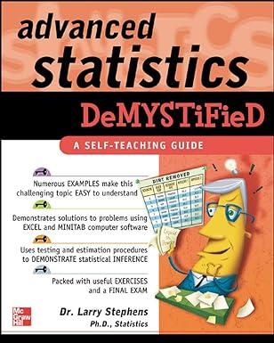 advanced statistics demystified 1st edition larry stephens 0071432426, 978-0071432429