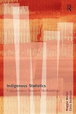 indigenous statistics a quantitative research methodology 1st edition maggie walter, chris andersen