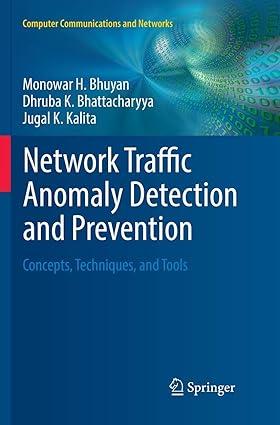 network traffic anomaly detection and prevention concepts techniques and tools 1st edition monowar h. bhuyan,