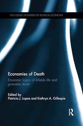 economies of death economic logics of killable life and grievable death 1st edition patricia j. lopez