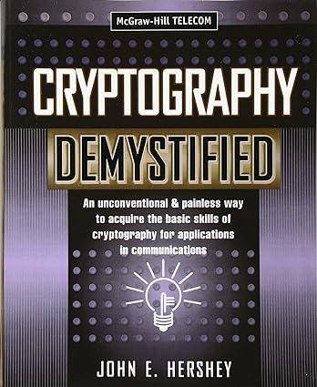 cryptography demystified 1st edition john hershey 0071406387, 978-0071406383
