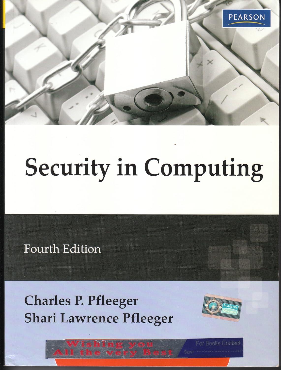 security in computing 4th edition shari lawrence pfleeger 0132390779, 978-0132390774