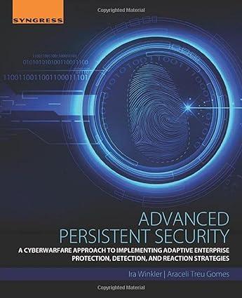 advanced persistent security a cyberwarfare approach to implementing adaptive enterprise protection detection