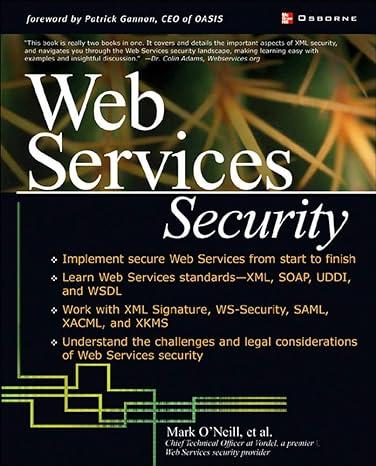 web services security 1st edition mark o'neill 0072224711, 978-0072224719