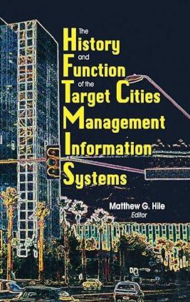 the history and function of the target cities management information systems 1st edition matthew g hile