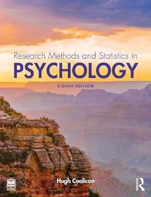 research methods and statistics in psychology 8th edition hugh coolican 1032105666, 978-1032105666