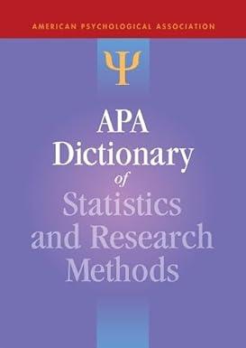 apa dictionary of statistics and research methods 1st edition sheldon, ph.d. zedeck 1433815338, 978-1433815331