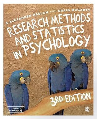 research methods and statistics in psychology 3rd edition s. alexander haslam, craig mcgarty 1526423294,