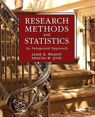 research methods and statistics an integrated approach 1st edition shauna w. joye, janie h. wilson