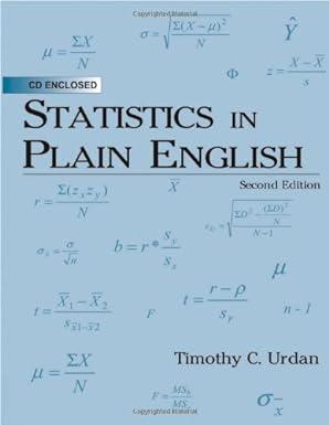 statistics in plain english 2nd edition timothy c. urdan 0805852417, 978-0805852417