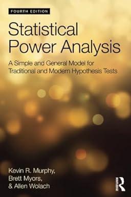 statistical power analysis a simple and general model for traditional and modern hypothesis tests 4th edition