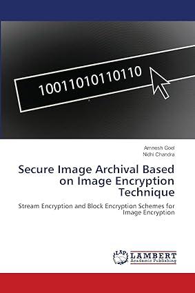 secure image archival based on image encryption technique 1st edition amnesh goel, nidhi chandra 3659229636,