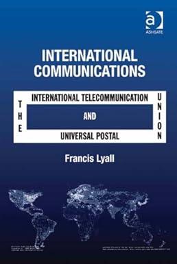 international communications the international telecommunication union and the universal postal union 1st