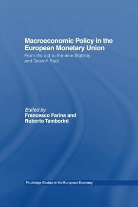 macroeconomic policy in the european monetary union from the old to the new stability and growth pact 1st