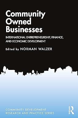 community owned businesses international entrepreneurship finance and economic development 1st edition norman