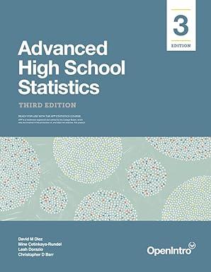 advanced high school statistics 3rd edition david diez, mine Çetinkaya-rundel, leah dorazio, christopher