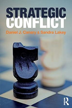 strategic conflict 1st edition daniel j. canary, sandra lakey 0805850643, 978-0805850642