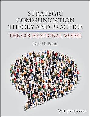strategic communication theory and practice the cocreational model 1st edition carl h. botan 047067458x,