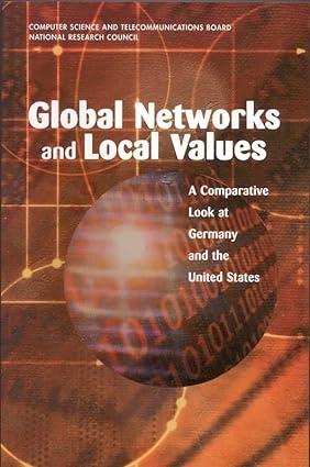 global networks and local values a comparative look at germany and the united states 1st edition national