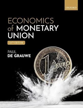 economics of the monetary union 14th edition de grauwe 0192849778, 978-0192849779
