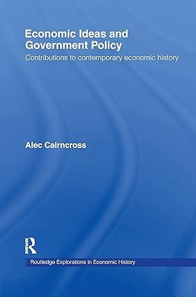 economic ideas and government policy contributions to contemporary economic history 1st edition sir alec