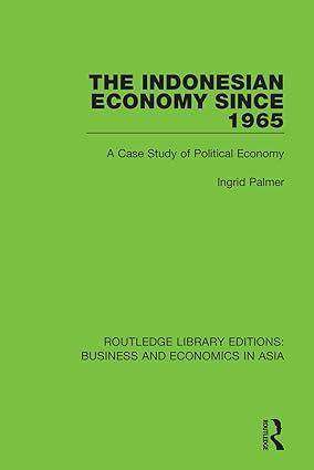 the indonesian economy since 1965 a case study of political economy 1st edition ingrid palmer 1138617792,