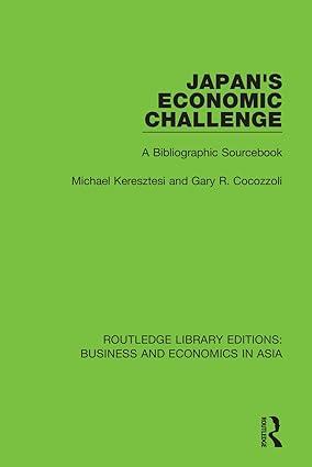 japans economic challenge a bibliographic sourcebook 1st edition michael keresztesi , gary r. cocozzoli