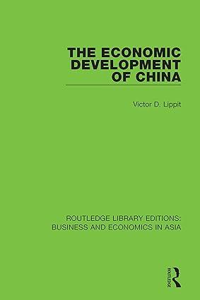 the economic development of china 1st edition victor d. lippit 1138313629, 978-1138313620