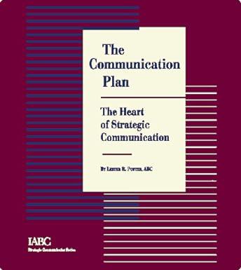 the communication plan the heart of strategic communication 1st edition lester r. potter 1888015012,
