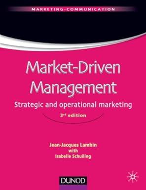 market driven management strategic and operational marketing 3rd edition jean-jacques lambin 2100578030,
