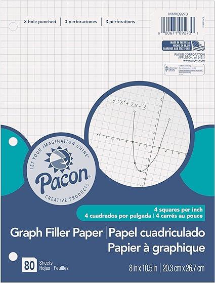 pacon filler paper white 3-hole punched  pacon b01hujpy4k