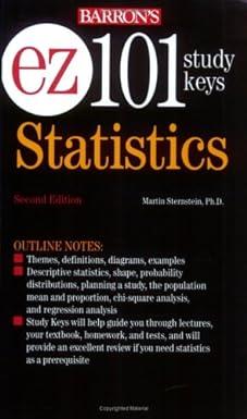 ez 101 statistics study keys 2nd edition mr. martin sternstein ph.d. 0764129155, 978-0764129155