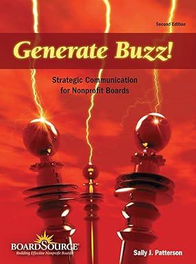 generate buzz strategic communication for nonprofit boards 2nd edition sally j patterson 1586861255,