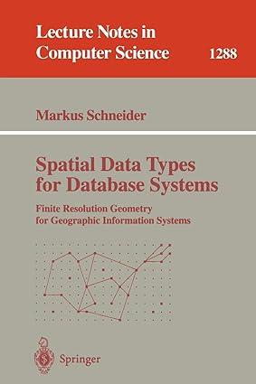 spatial data types for database systems finite resolution geometry for geographic information systems 1st