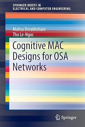 Cognitive MAC Designs For OSA Networks