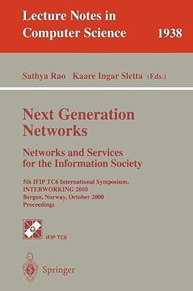next generation networks networks and services for the information society 5th international symposium 1st